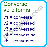 deltager faglært Normalisering Converse verb forms - Learn English Free Online | LTSenglish.com