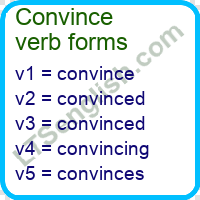 Convince Verb Forms