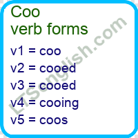 Coo Verb Forms