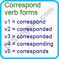 Correspond Verb Forms