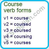 Course Verb Forms