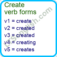 Create Verb Forms