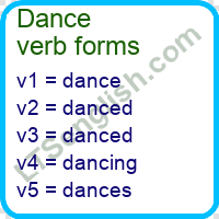 Dance verb forms - Learn English Free Online | LTSenglish.com
