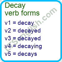 Decay Verb Forms