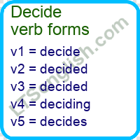 Decide Verb Forms