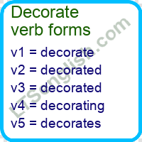 Decorate Verb Forms