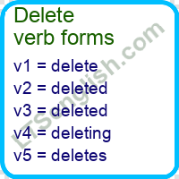 Delete Verb Forms