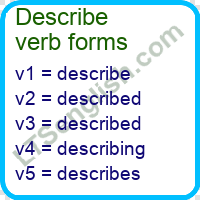 Describe Verb Forms