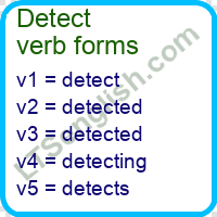 Detect Verb Forms