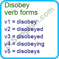 Disobey Verb Forms