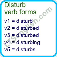 Disturb Verb Forms