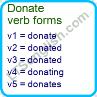 Donate Verb Forms