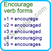 Encourage Verb Forms