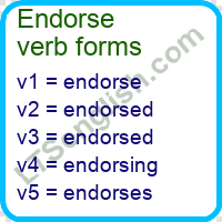 Endorse Verb Forms