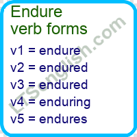 Endure Verb Forms