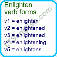 Enlighten Verb Forms