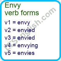 Envy Verb Forms