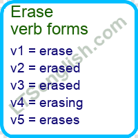 Erase Verb Forms