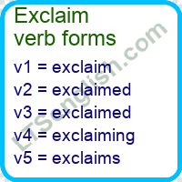 Exclaim Verb Forms