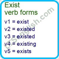 Exist Verb Forms