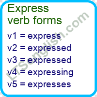 Express verb forms - Learn English Free Online 