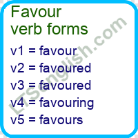 Favour Verb Forms
