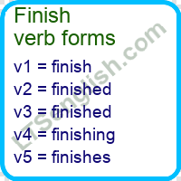 Finish Verb Forms