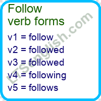 Follow Verb Forms