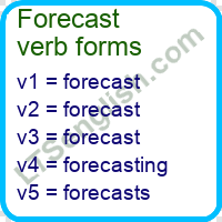 Forecast Verb Forms