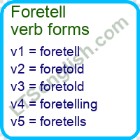 Foretell Verb Forms