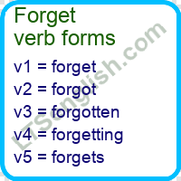 Forget Verb Forms