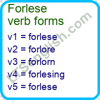 Forlese Verb Forms