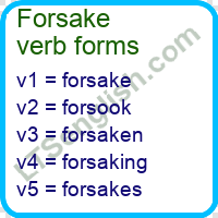 Forsake Verb Forms