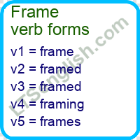 Frame Verb Forms