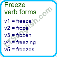 Freeze Verb Forms