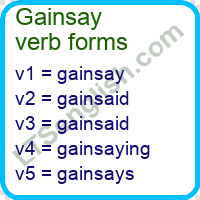 Gainsay Verb Forms