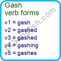 Gash Verb Forms