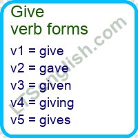 Give Verb Forms