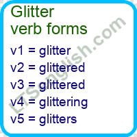 Glitter Verb Forms