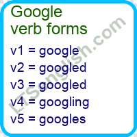 Google Verb Forms