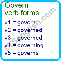 Govern Verb Forms