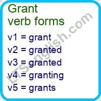 Grant Verb Forms