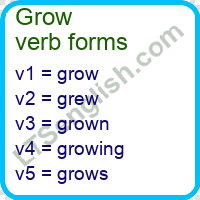 Grow Verb Forms