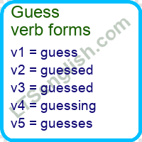 Guess Verb Forms