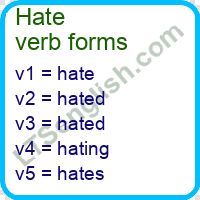 Hate Verb Forms