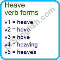 Heave Verb Forms