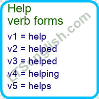 Help Verb Forms