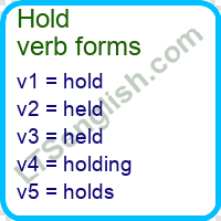 Hold Verb Forms