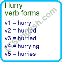 Hurry Verb Forms