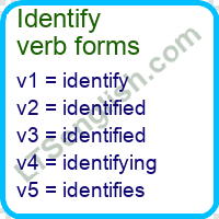 Identify Verb Forms